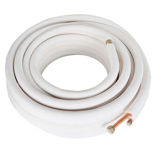 findmall 50FT Air Conditioning Copper Tubing Hose Extension 1/4" and 1/2" Twin Copper Hoses Insulated Copper Hoses Fit for Mini Split Air Conditioner