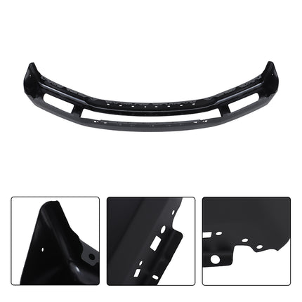 Findmall Black Steel Front Bumper Face Bar with Fog Light Holes Replacement for 2017-2019 Ford F-250 and F-350 Super Duty, FO1002442