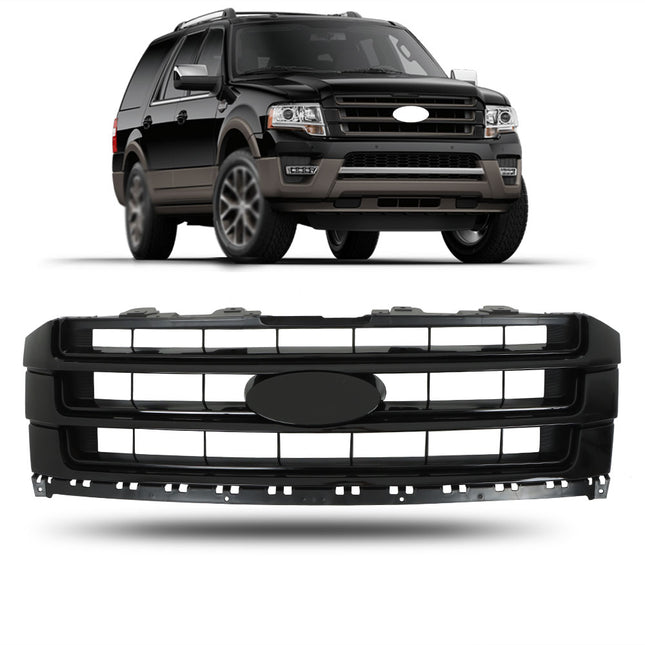 Findmall Glossy Black Front Upper Grille Replacement for Expedition 2015-2017