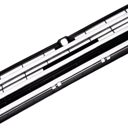Findmall Front Upper and Lower Honeycomb Grille Set for 2017-2019 Toyota Highlander, Black with Chrome Trim