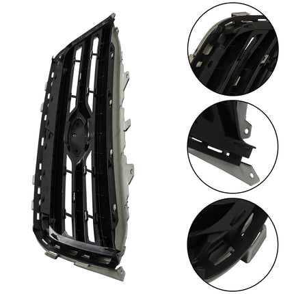 Findmall Front Bumper Grille Gloss Black Replacement for 2010 2011 2012 Taurus