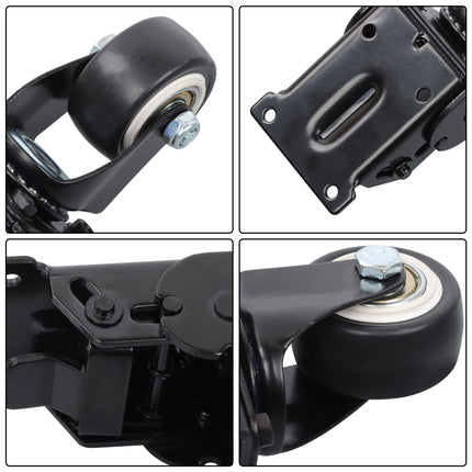Findmall Packout Caster Wheel Kit, Foldable Metal Swivel Wheels with Silent Bearings Compatible with Milwaukee PACKOUT Rolling Tool Box 48-22-8427/48-22-8426