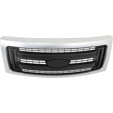 Findmall Chrome Medium-Grid Front Grille Replacement for F-150 FX2 and FX4 2009-2014 CL3Z8213A