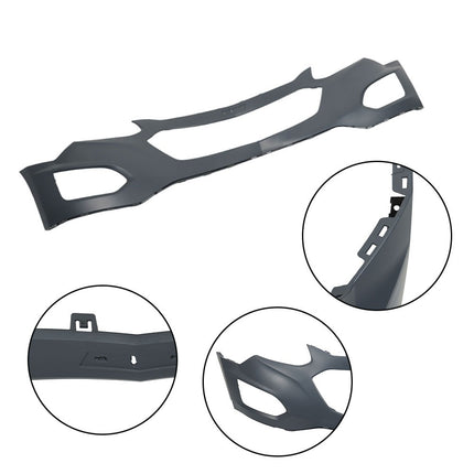 Findmall Primed Front Bumper Cover with Fog Light Holes Replacement for 2016-2017 Chevrolet Equinox, GM1014120