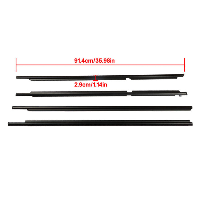 Findmall Outer Window Belt Weatherstrip Kit for 2003-2009 Toyota 4Runner, 4-Piece