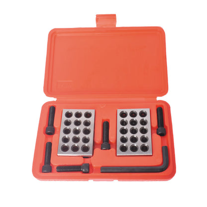 findmall 1 x 2 x 3 Inch Blocks 0.0001 Ultra Accuracy 1 x 2 x 3 Blocks Set 23 Hole with Screws Hex Key Plastic Case