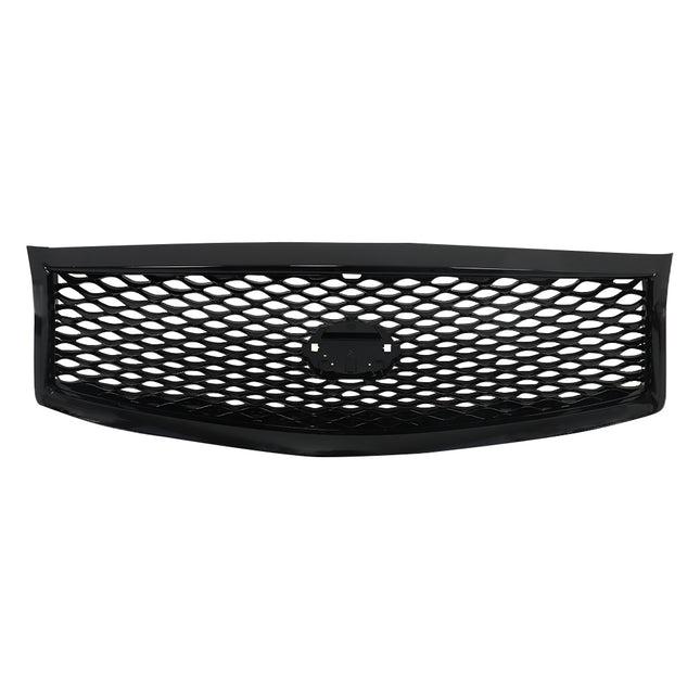 Findmall Glossy Black Mesh Front Upper Bumper Grille with Camera Hole Replacement for Q70 and Q70L 2015-2019