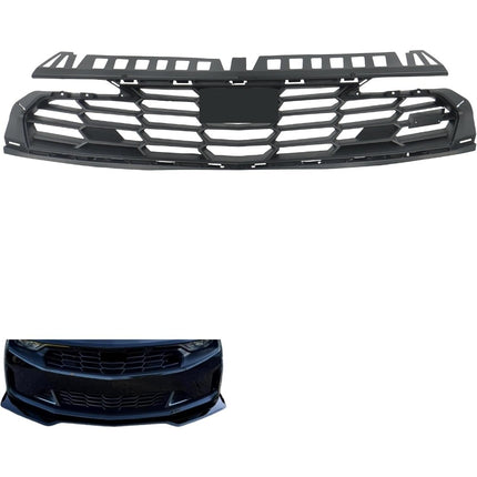 Findmall Black Front Upper Bumper Grille Replacement for Camaro RS 2019-2024 84112274