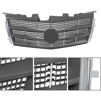 Findmall 2-Piece Black Front Upper and Lower Grille Set Replacement for CTS