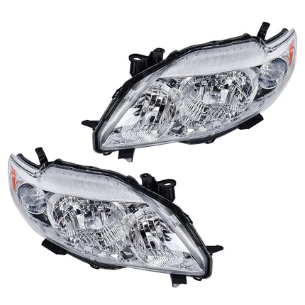 Findmall Headlight Assemblies for 2009–2010 Toyota Corolla Front Left and Right
