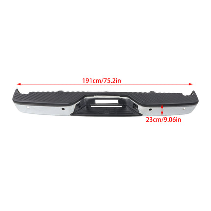 Findmall Chrome Rear Step Bumper for 2004-2015 Nissan Titan, NI1103111