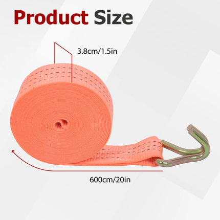 Findmall 4/10/20 Pack 1.5" x 15'/20' J Hook Ratchet Straps 4000Lbs Heavy Duty Tie Down Straps for Truck, Trailer, Cargo Transportation