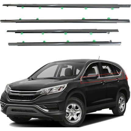 Findmall Chrome Outer Window Belt Weatherstrip Kit for 2012-2016 Honda CR-V