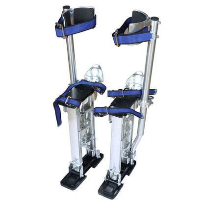 findmall 15-23 Inch Drywall Stilts Grade Adjustable Auminum Tool Stilt for Painting or Cleaning - Silver