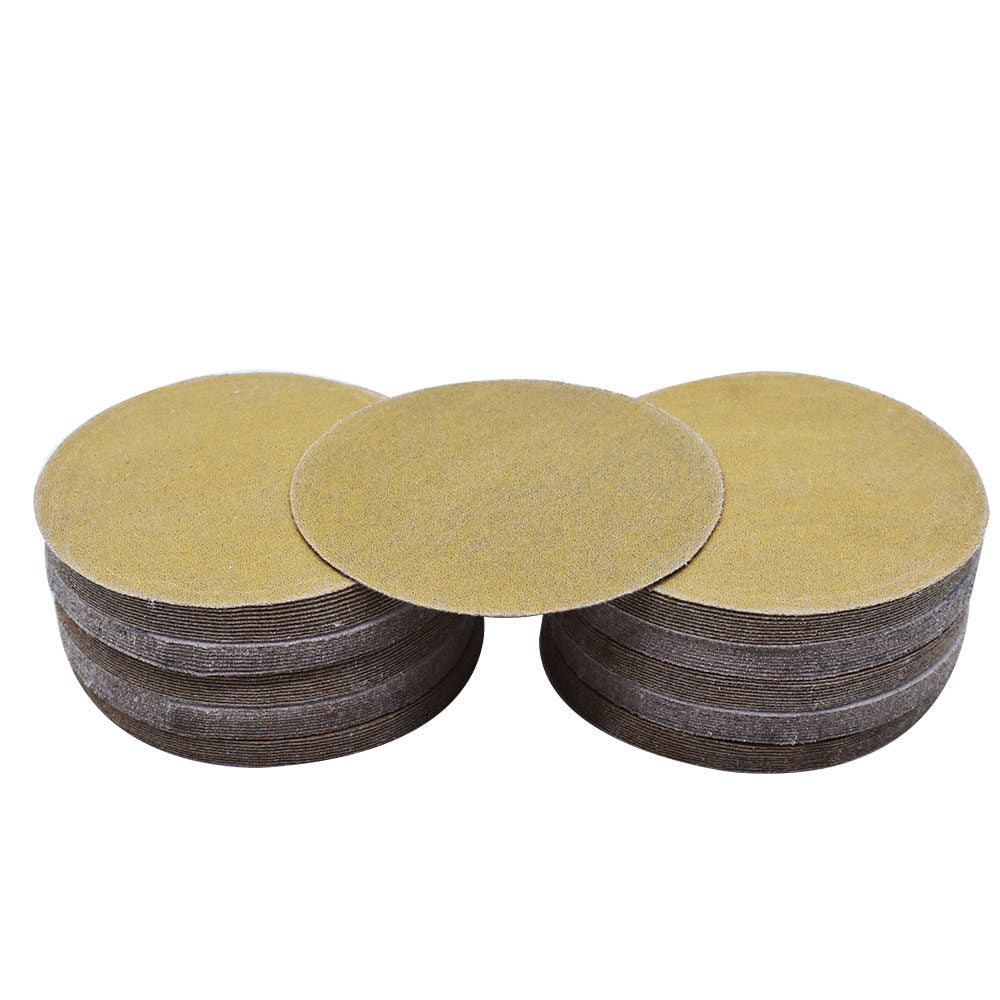 Hook Loop Pads Sanding Disc 5-Inch NO-Hole 100Pcs Aluminum Oxide Round Flocking Sandpaper for Sanding Grinder Polishing Accessories ( 60 80 120 180 240 320 ) Grit (80grit)