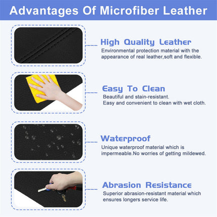 Findmall 2Pcs Car Door Panel Black Leather Insert Cards Replacement for Beetle 1998-2010