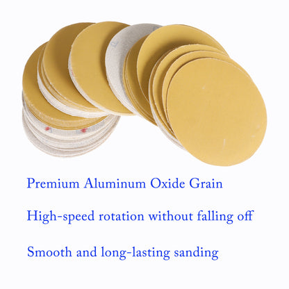 Hook Loop Pads Sanding Disc 5-Inch NO-Hole 100Pcs Aluminum Oxide Round Flocking Sandpaper for Sanding Grinder Polishing Accessories ( 60 80 120 180 240 320 ) Grit (60grit)