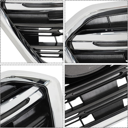 Findmall Front Grille for 2018-2019 Subaru Outback, Gray with Chrome Trim
