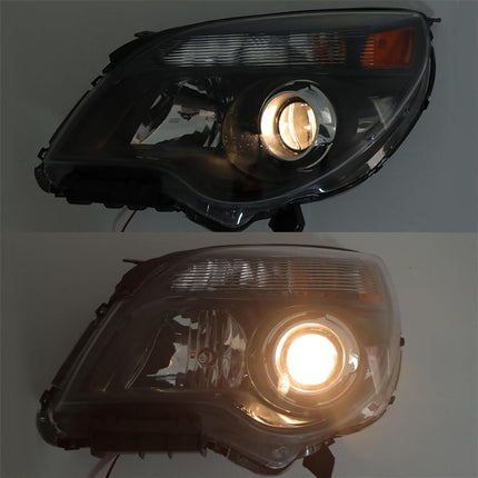 Findmall Driver Side and Passenger Side Headlights Assembly Halogen Replacement for Equinox 2011-2015 Housing Black Lamp LH RH 2PCS GM2502338 GM2503338