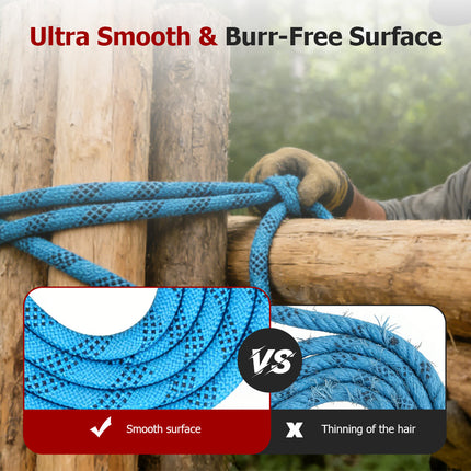 findmall 3/8 In x 100FT 48 Braided Polyester Tree Work Rope – Heavy Duty Rigging Cord with 3250 Lbs Breaking Strength for Outdoor, Swing & Camping