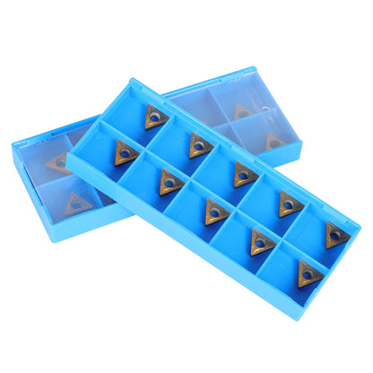 20Pcs TCMT21.51 Indexable Soild Carbide Turning Insert Blade, TCMT110204 Carbide Turning Inserts Mutilayer Coated Fit for Lathe Turning Tool Holder Boring Bar