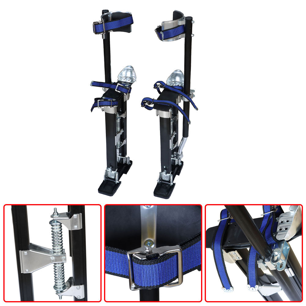 findmall 15" - 23" Black Adjustable Drywall Stilts For Painters Walking Tools