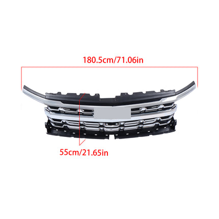 Findmall Chrome Front Upper Grille Replacement for Silverado 1500 LTZ 2022-2024