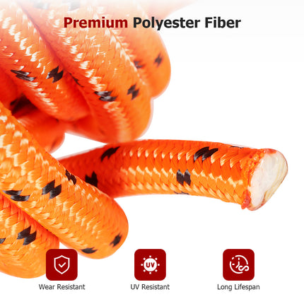 findmall 1/2 Inch 24 Strand Braided Rope – Heavy Duty Polyester Pulling Rope for Tree Work, Rigging & Outdoor Utility