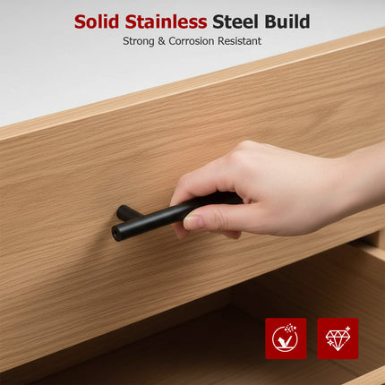 findmall 5" Brushed Nickel Cabinet Handles – Stainless Steel Drawer Pulls with 3" Hole Center for Kitchen Cabinets & Cupboards