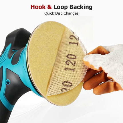 findmall 5" & 6" Sanding Discs (100 Pack) – Hook & Loop Sandpaper with Assorted Grits 60/80/120/180/240/320 for Smooth Finishing