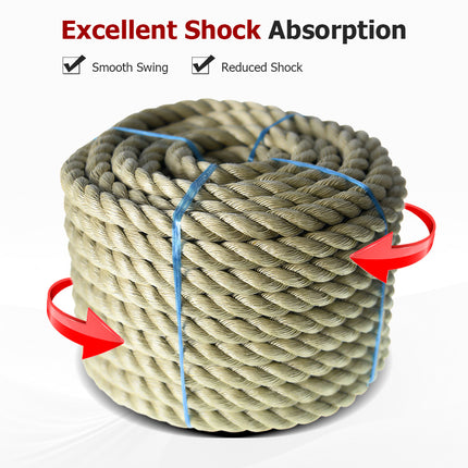 findmall 3-Strand Polyethylene Rope – Durable PE Twisted Rope for Camping, Swing, Outdoor & Indoor Utility Use