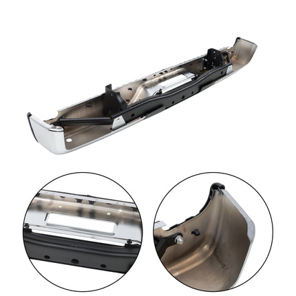 Findmall Chrome Rear Step Bumper for 2004-2015 Nissan Titan, NI1103111