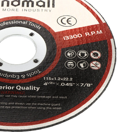 Findmall 4.5 Inch (115mm) Cut Off Wheel 50/55/100/200 Pack, 3/64" Ultra Thin Metal Cutting Disc, Aluminum Oxide Abrasive Wheel for Steel & Stainless Steel, 7/8" Arbor Angle Grinder