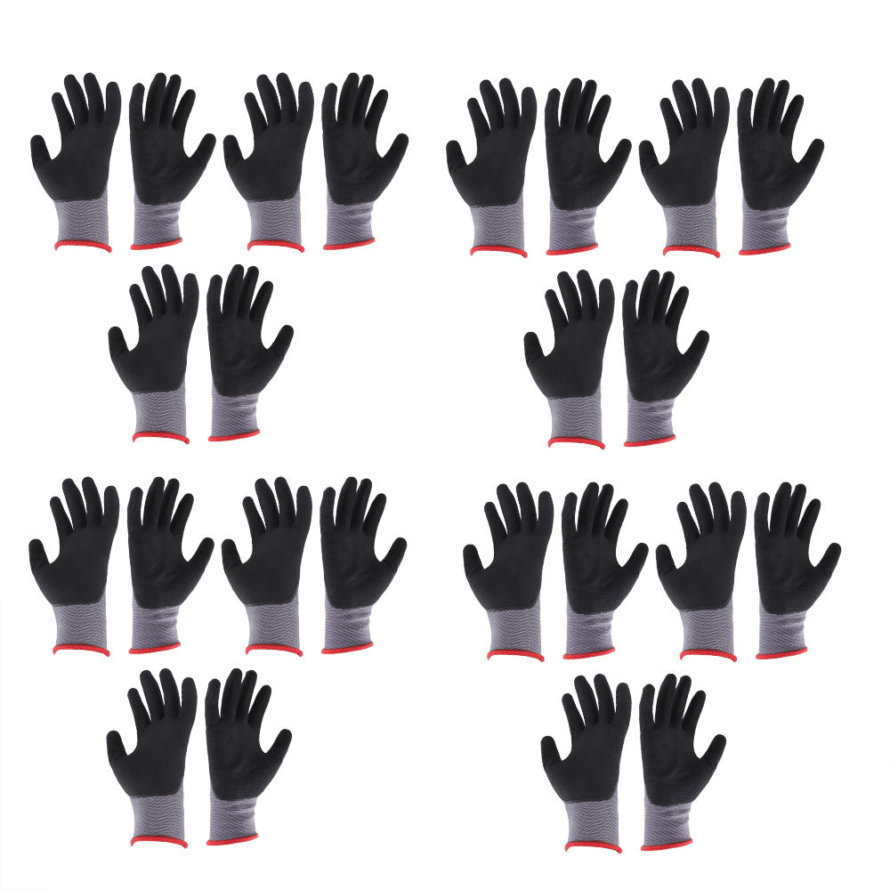 findmall Safety Work Gloves MicroFoam Nitrile Coated Foam Gloves L-Size/12 Pairs