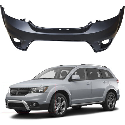 Findmall Primed Front Bumper Cover Replacement for 2011-2017 Dodge Journey, 5YB55TZZAB