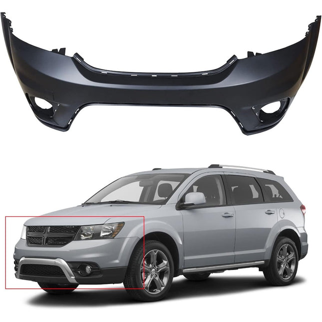 Findmall Primed Front Bumper Cover Replacement for 2011-2017 Dodge Journey, 5YB55TZZAB
