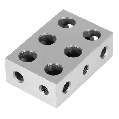 findmall 1 x 2 x 3 Inch Blocks 11 Holes Matched Pair Ultra Accuracy .0001 Machinist Fit for Milling Machine