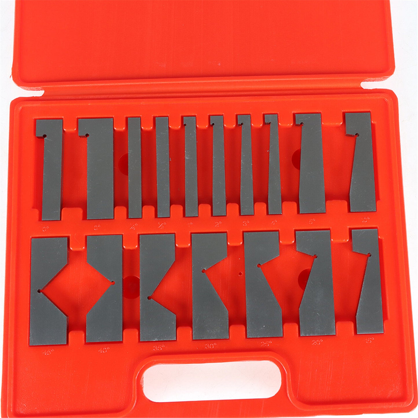 17Pcs 3" x 1/4" Precision Ground Angle Block 0 to 45 Degree Set Machinist Toolmaker .0003