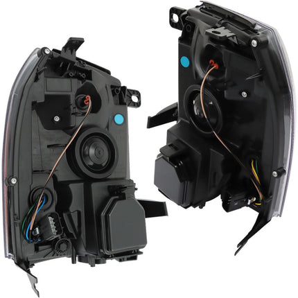 Findmall Driver Side and Passenger Side Headlights Assembly HID Replacement for Escalade 2007-2014 Black Bezel Lamp LH RH 2PCS GM2505142