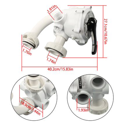 Findmall 261173 1-1/2-Inch Multi-Port Valve 1.5 Inch Threaded Ports