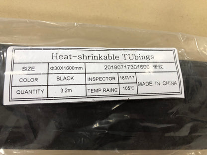 eTekGo findmall X-Tube Heat Shrink Wrap Tubing 39"&64" Lengths for Rod Grips-5 Color 14 Sizes (Black, Diamter：30mm; Length：64")