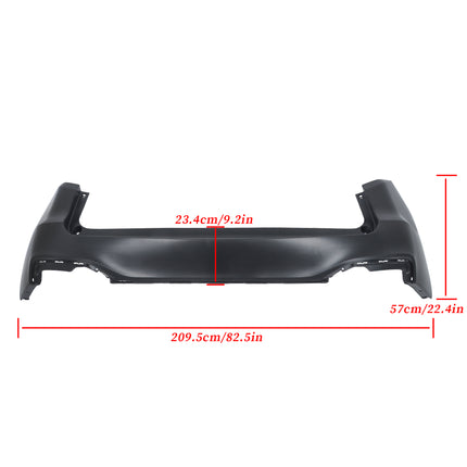 Findmall Rear Upper Bumper Cover for 2016-2018 Acura RDX, No Sensor Holes, Primed