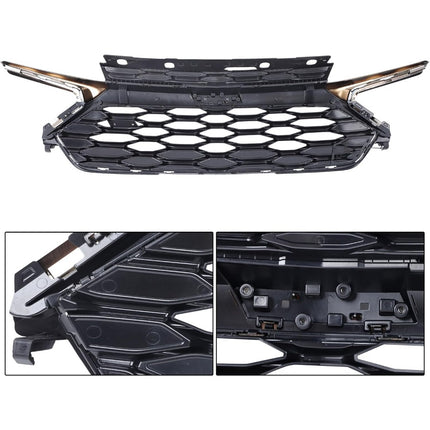 Findmall Electroplated Black Front Upper Bumper Grille Replacement for Trailblazer RS