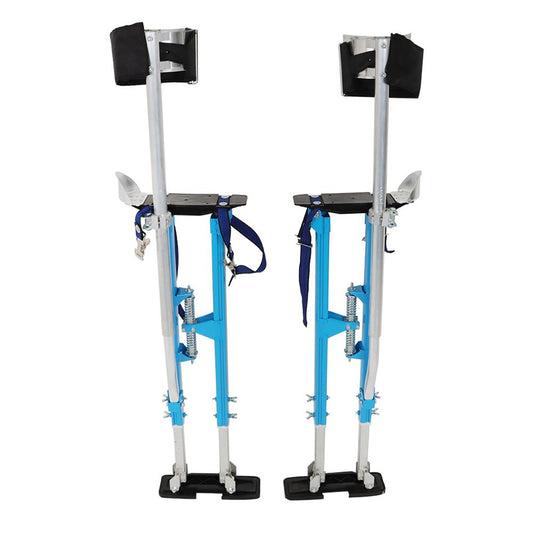 findmall 36-48 Inch Drywall Stilts Blue Adjustable Aluminum Stilt Tool Fit for Painting or Cleaning