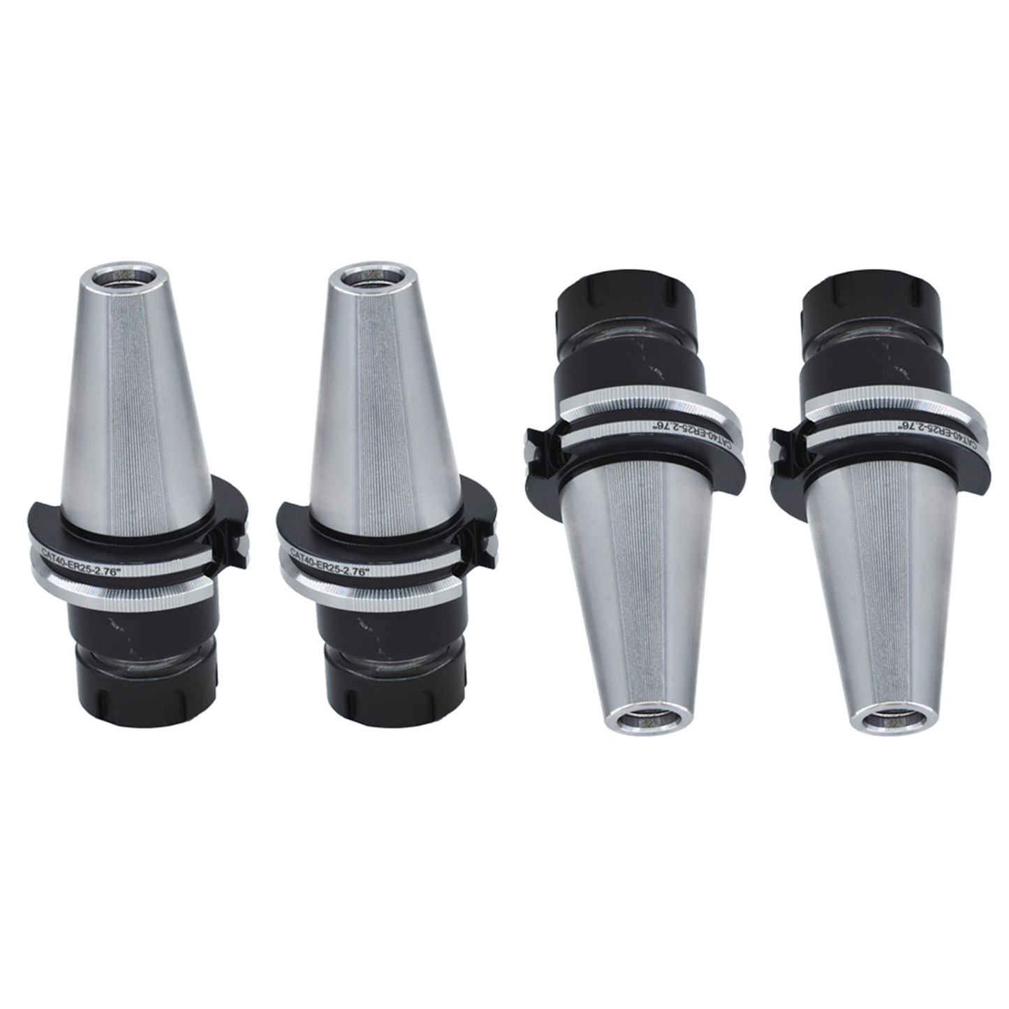 4Pcs CAT40 Tool Holder ER25 Collet Chuck Set length 2.76"/70mm Chuck Tool Holder Set Mill Holder for CNC Engraving Machine Milling Lathe (4PCs CAT40-ER25-70)