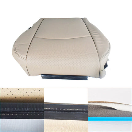 Findmall Driver Bottom Perforated Leather Seat Cover Tan Replacement for 2009-2012 Ram