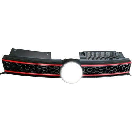 Findmall Front Grille for 2010-2014 Golf Mk6, Black with Red Trim