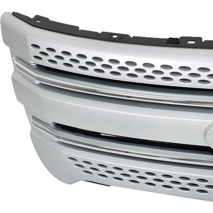 Findmall Chrome Silver Front Upper Grille Insert Overlay Trim Cover Replacement for Explorer 2011-2015