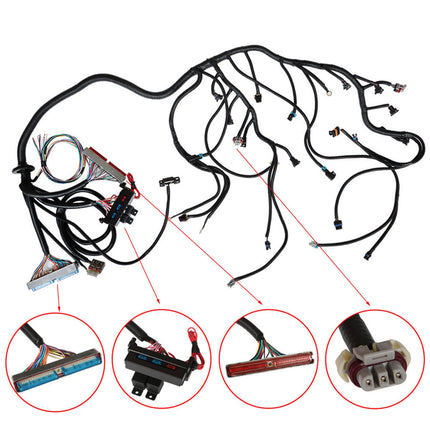 Premium Drive By Wire Standalone Wiring Harness Kit for 4L80E Transmission - Copper Core, ALDL Connector, ATO Style Fuse Block