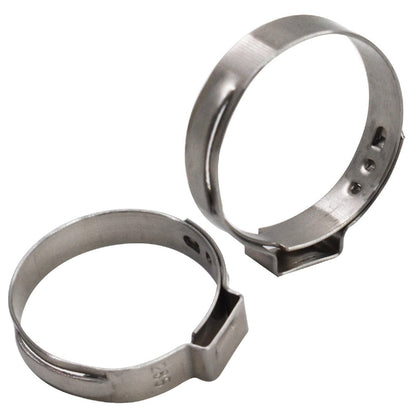 50pcs 1 Inch Stainless Steel Clamp Cinch Ring Crimp Pinch Fitting Tubing 25.4-28.5mm